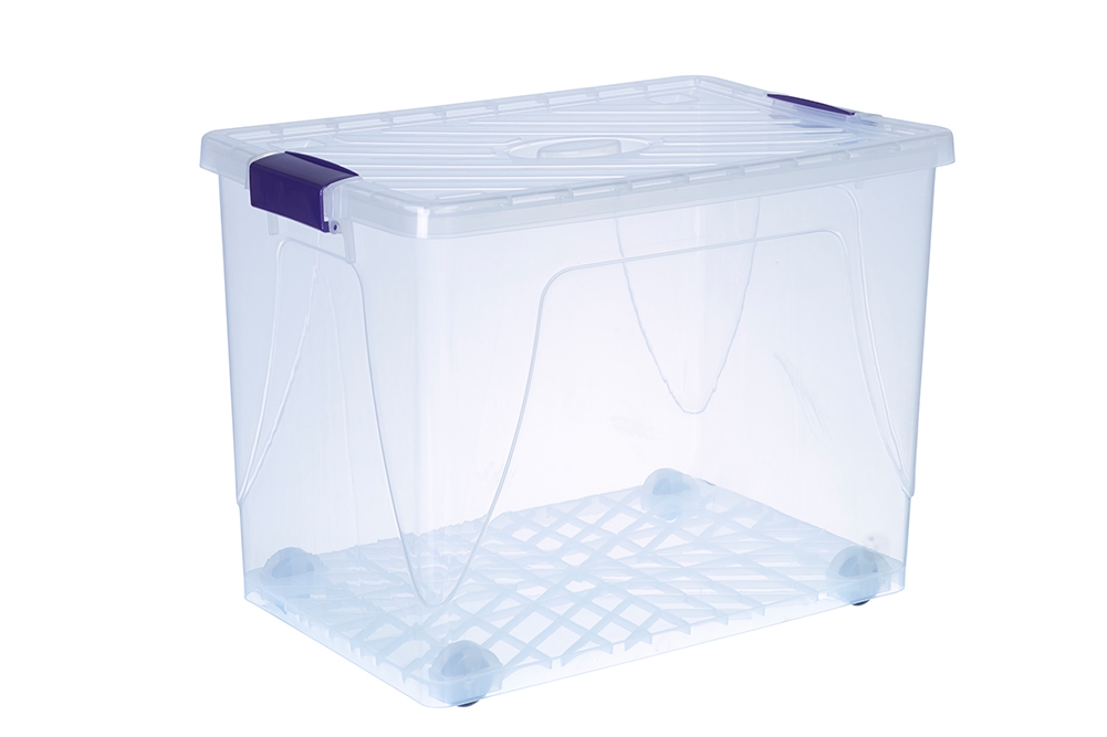 BOITE RANGEMENT 70 LITRES AVEC ROULETTES