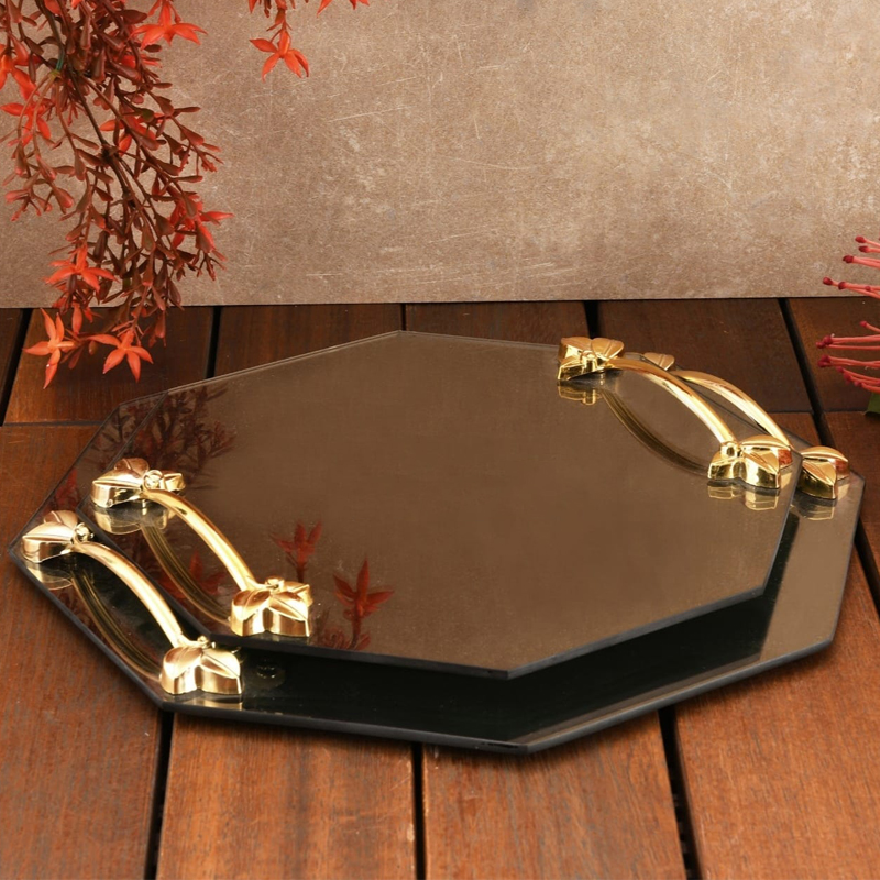SET 2 PLATEAUX DECO 20-25CM OR