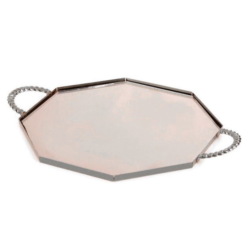 PLATEAU DECO 25 CM ARGENT