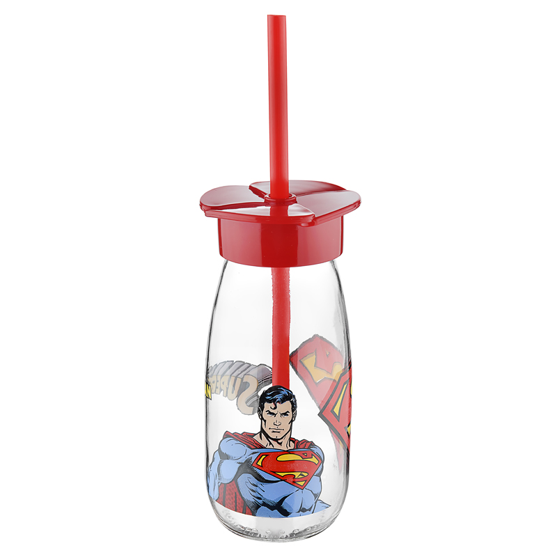 BOUTEILLE VERRE ENFANT BATMAN/SUPERMAN 250 CC