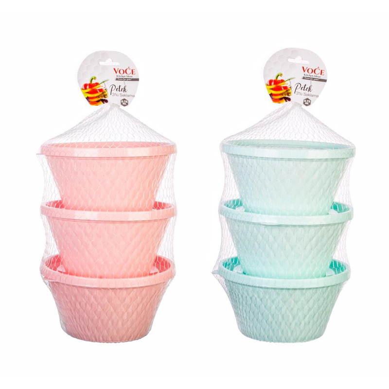 SET 3 BOITES 750 ML MIX BLANC/VERT/BEIGE