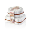 SET 2 BOITES RANGEMENT DESIGN BISCUITS 13X6 CM + 14X12 CM BLANC