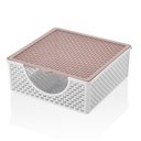 RANGE PAPIER 18X18X7 CM MIX ROSE/BLEU/BLANC/VERT
