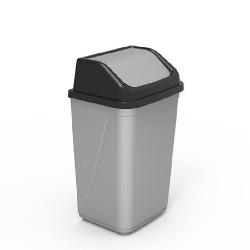 POUBELLE 10 LITRES (BLANC/GRIS)