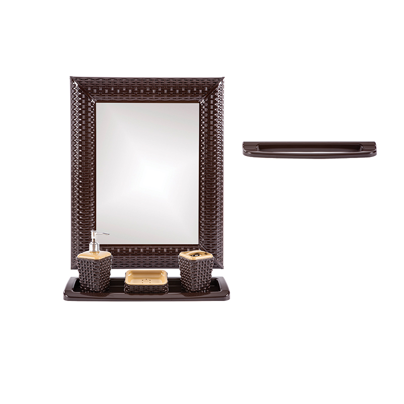 SET COMPLET MIROIR RATTAN