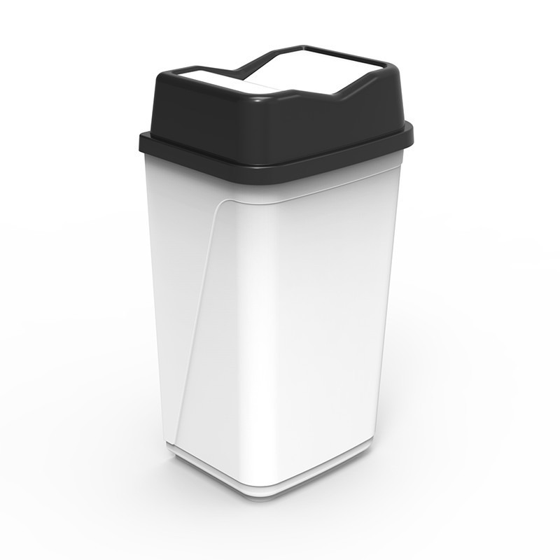 POUBELLE 50 LITRES (BLANC/GRIS)