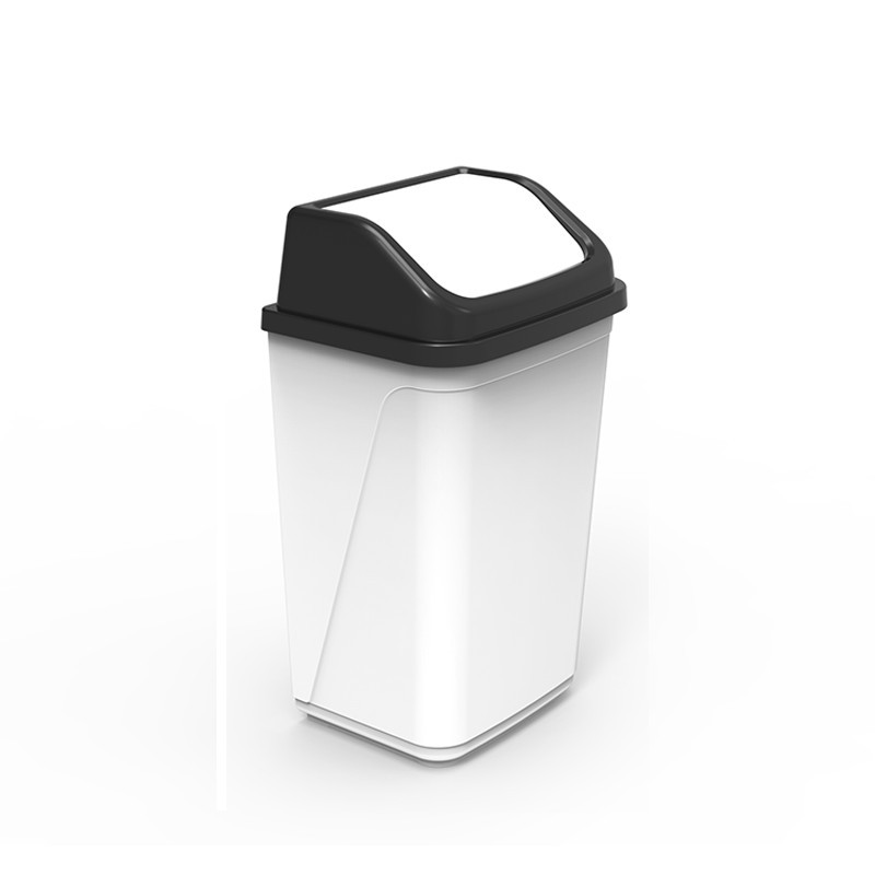 POUBELLE 50 LITRES (BLANC/GRIS)
