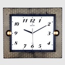 HORLOGE MURALE DECORATIVE MIX OR/ARGENT 29,5 X 34,5 CM