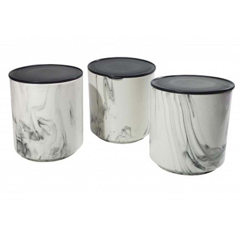 SET 3 PIECES RANGEMENT CERAMIQUE   - 12 X 11 CM