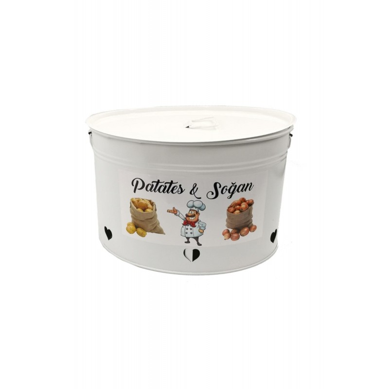 RANGEMENT METAL 5 KG AVEC SEPARATEUR. BLANC