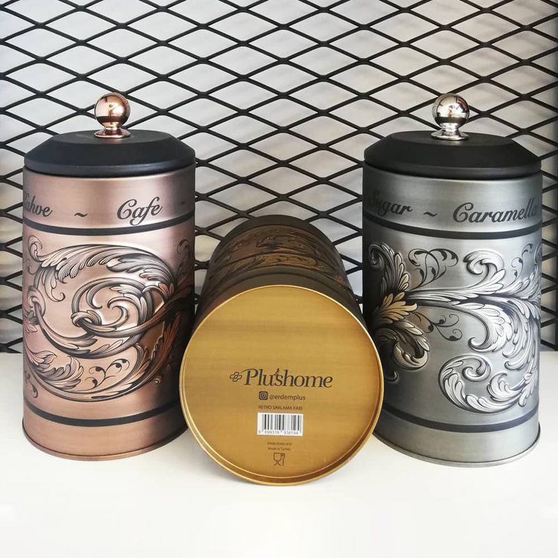 SET 3 BOITES METAL DECO
