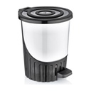 POUBELLE A PEDALE 8 LITRES MIX GRIS/VERT/BLANC