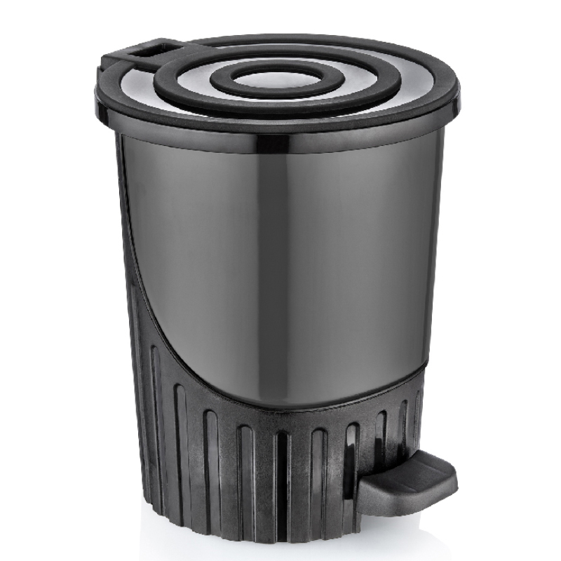 POUBELLE A PEDALE 26 LITRES MIX ROUGE/GRIS