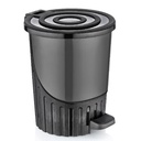 POUBELLE A PEDALE 26 LITRES MIX ROUGE/GRIS