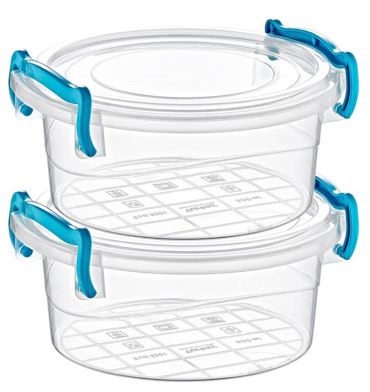SET 2 BOITES 1.2 LITRES ROND