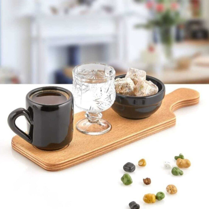 SET CAFE 4 PIECES BLANC/NOIR