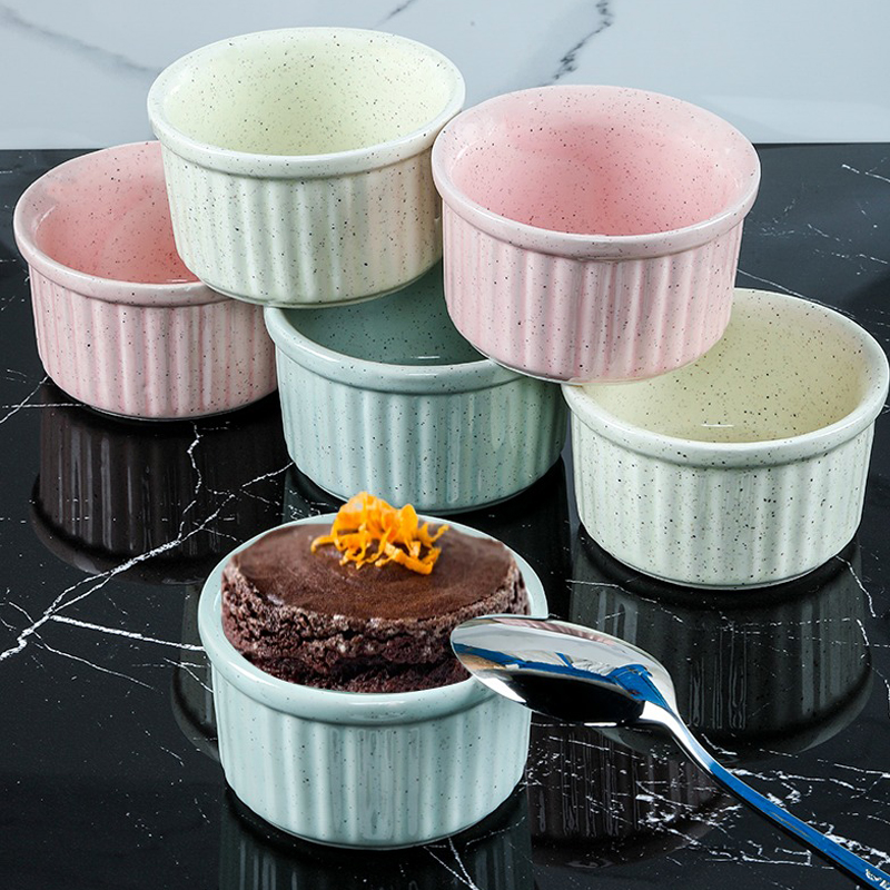 SET 6 RAMEQUINS CERAMIQUE MIXE 6 COULEURS