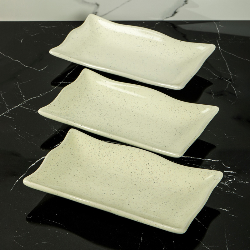 PETITE ASSIETTE CERAMIQUE ROSE/BLEU/BLANC/VERT 20X12 CM