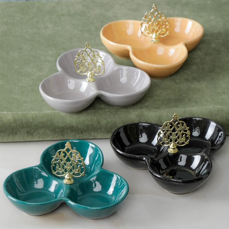 ASSIETTE SERVICE CERAMIQUE ROSE/BLEU/BLANC/VERT