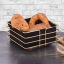 PANIER A PAIN CARRE METAL OR 21X20X10 CM