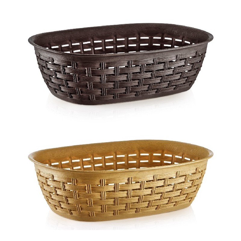 PANIER A PAIN 2 LITRES MIX MARRON/BLANC/BEIGE