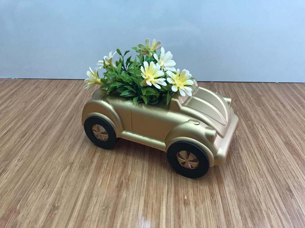 FLEUR  DECO VOITURE DOREE