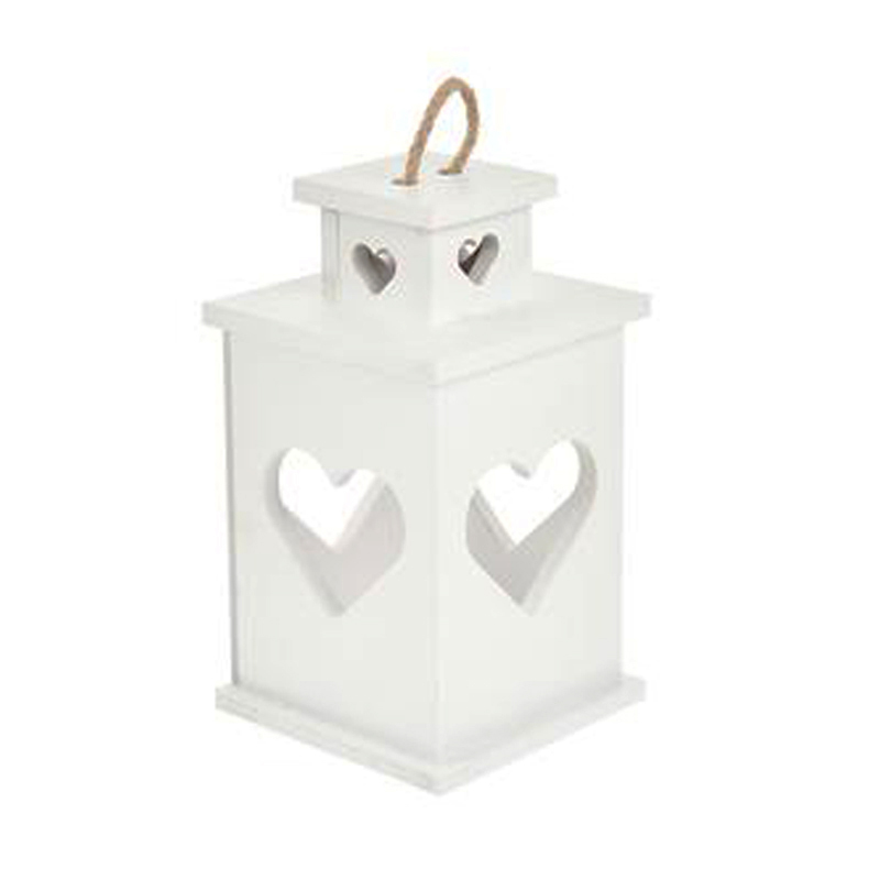 PORTE BOUGIE DECO - 20 X 12 CM BLANC