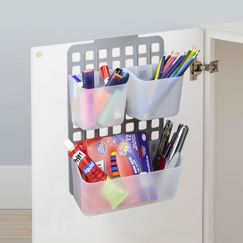 RANGEMENT PORTE PRODUIT MENAGER AJUSTABLE X 1 LARGE + 2 SMALL