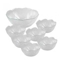 SET SALADIER + 6 BOLS VERRE (1X23 CM + 6X13 CM)