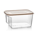 BOITE RANGEMENT ALIMENTAIRE PLASTIQUE COULEUR TRANSPARENT 2.6 LITRES