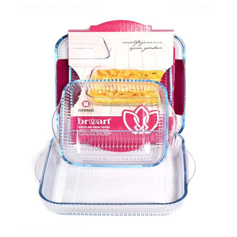 SET 2 PLATS A FOUR VERRE 22 &amp; 28 CM