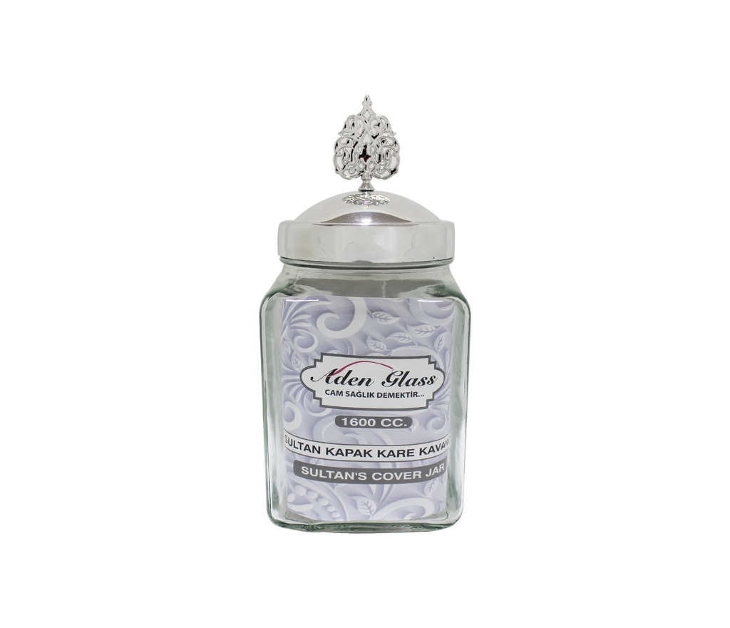 POTE DE CONSERVATION CARRE  SULTAN  ARGENT 1600  CC