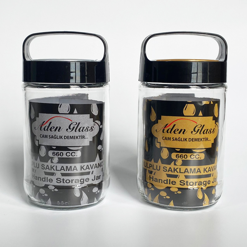 BOCAL VERRE AVEC POIGNEE 660 CC MIX OR-ARGENT