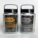 BOCAL VERRE CARRE AVEC POIGNEE 1600 CC MIX OR-ARGENT