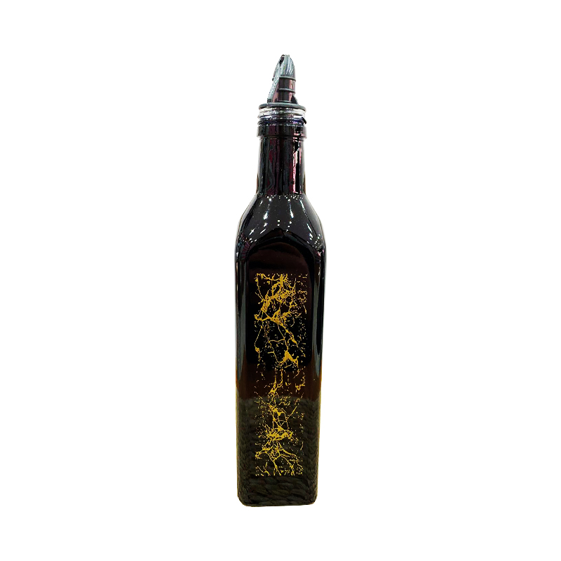BOUTEILLE HUILE VERRE 500 CC DESIGN MARBRE NOIR