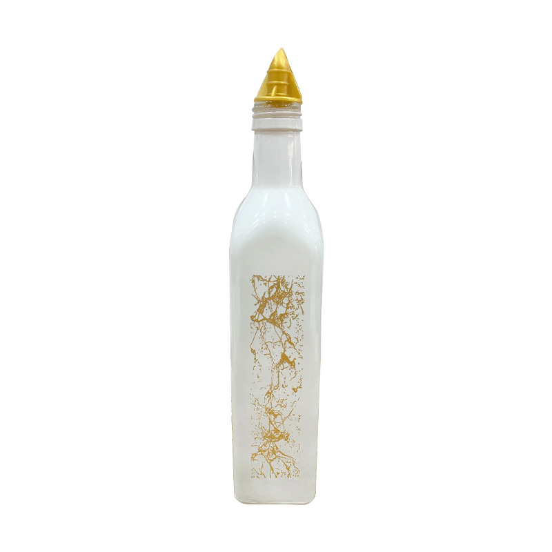 BOUTEILLE HUILE VERRE 500 CC DESIGN MARBRE BLANC