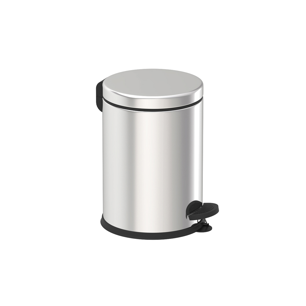 POUBELLE CHROME 3 LITRES PEDALE PLASTIQUE