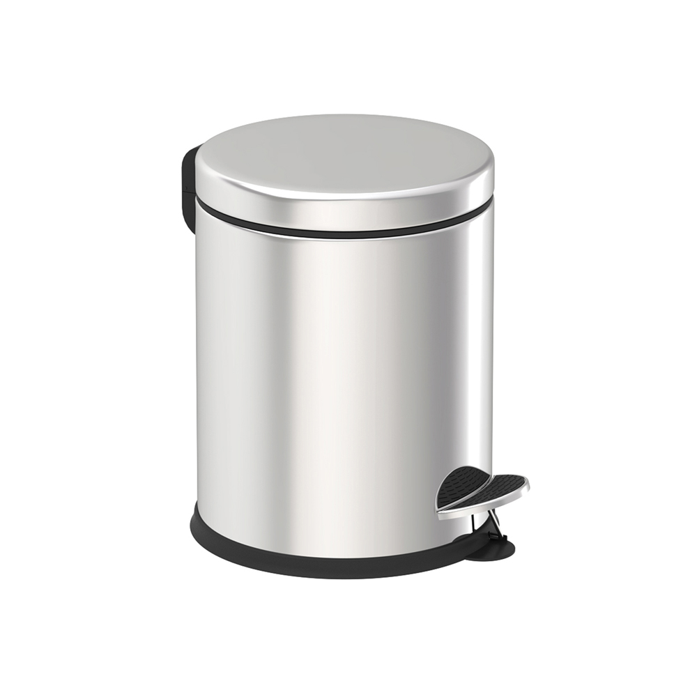 POUBELLE CHROME 5 LITRES PEDALE METAL