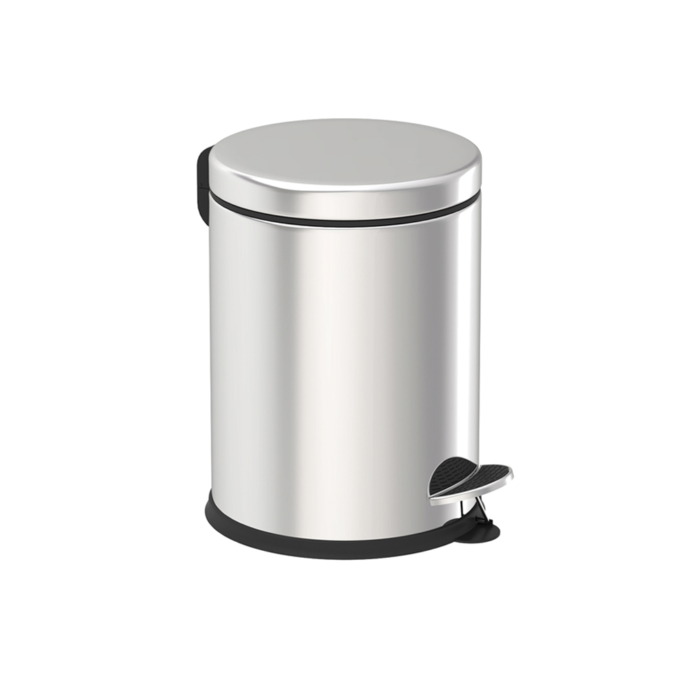 POUBELLE CHROME 12 LITRES PEDALE METAL