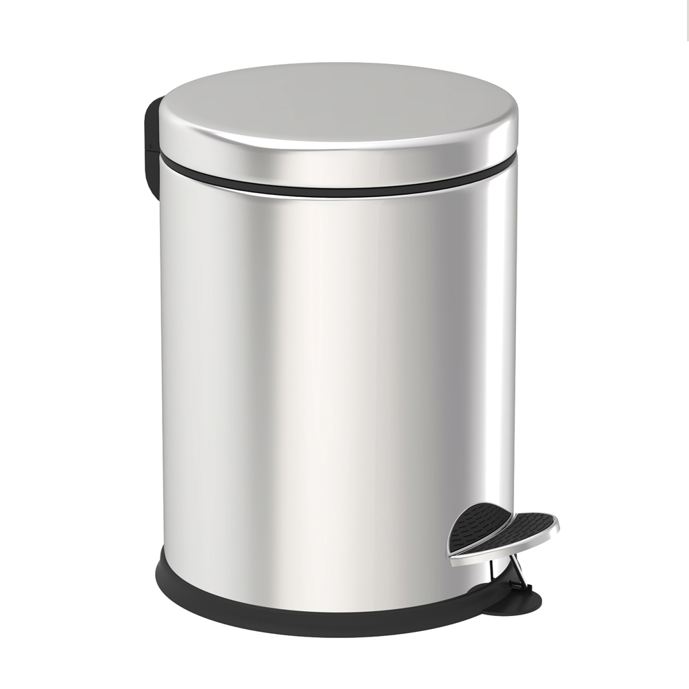 POUBELLE CHROME 30 LITRES PEDALE METAL