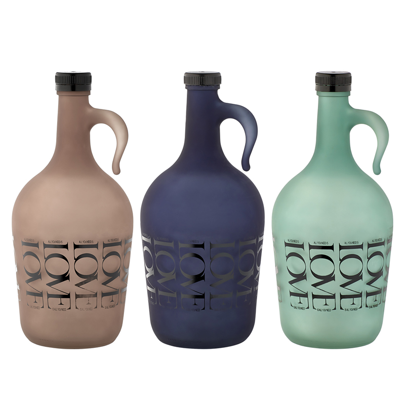 BOUTEILLE EAU DESIGN LOVE VERRE 1500CC MARRON/BLEU/VERT