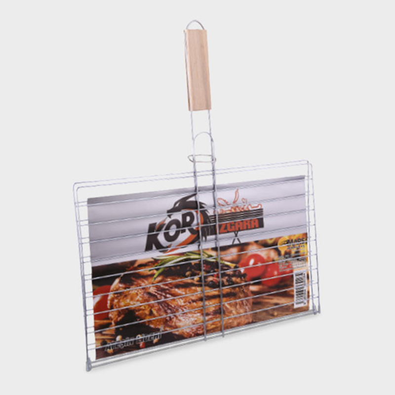 GRILL METAL POIGNEE BOIS 30X 40