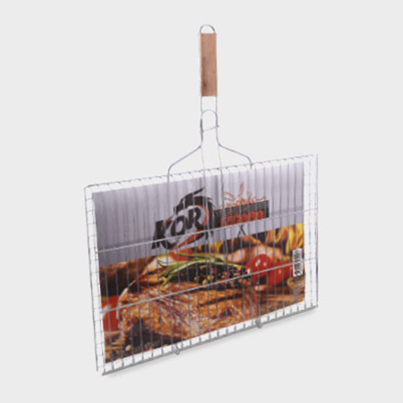 GRILL METAL POIGNEE BOIS 22 X 36 CM