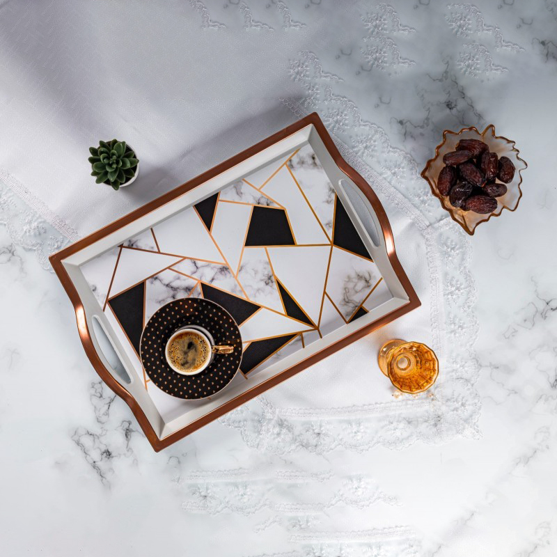 PLATEAU NOUVEAU DESING BLANC DORE
