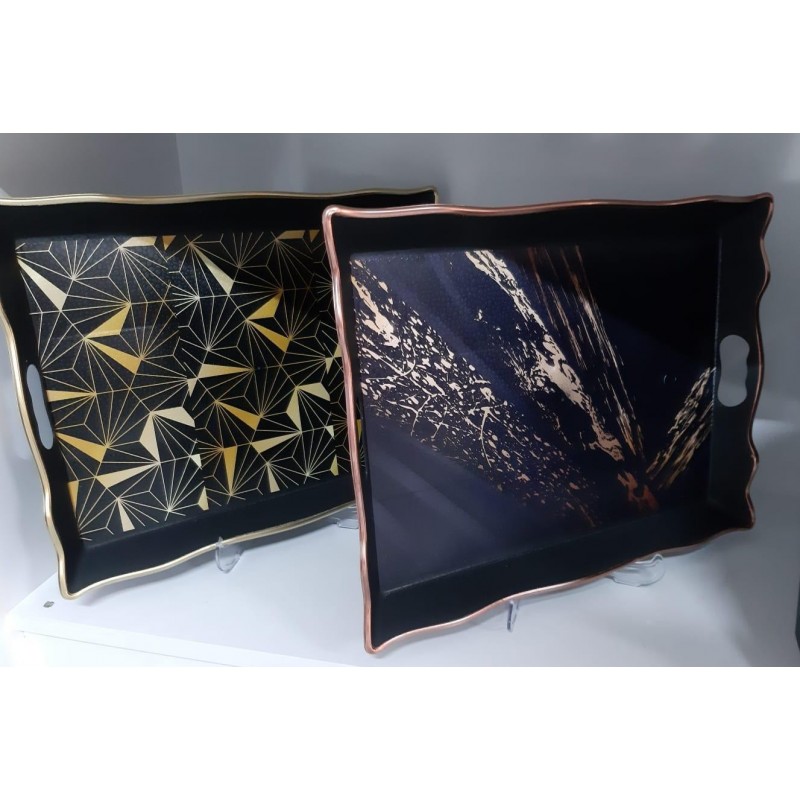 PLATEAU NOUVEAU DESING NOIR DORE