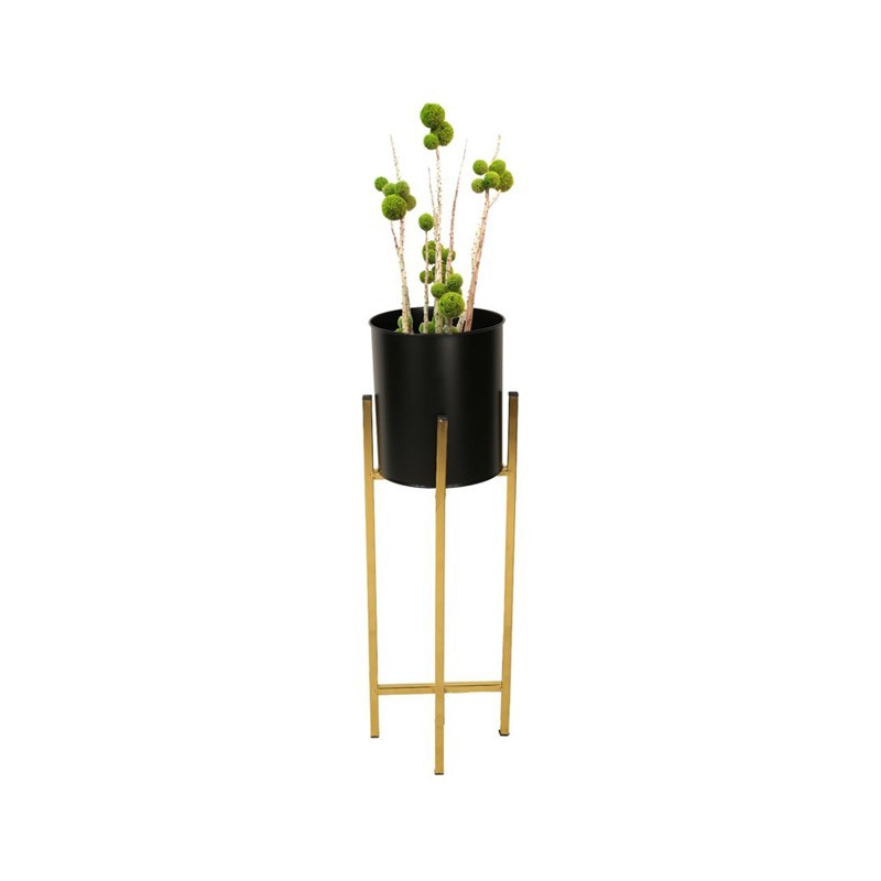 PORTE POT FLEUR DECO OR - 45 X 26 CM - POT = 21 X 24 CM