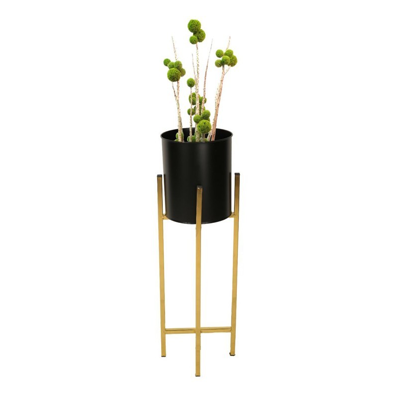 PORTE POT FLEUR DECO OR - 64 X 26 CM POT 21 X 24 CM