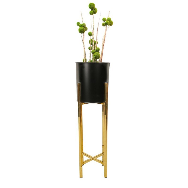 PORTE POT FLEUR DECO OR -83 X 26 CM POT 21 X 24 CM