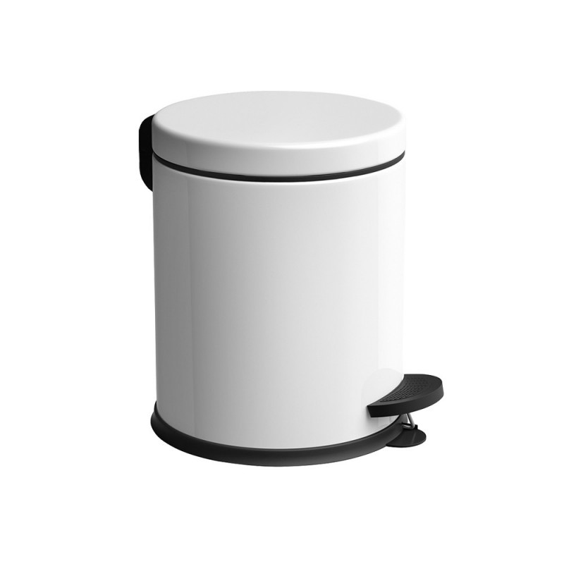 POUBELLE 3 LITRES PEDALE PLASTIQUE COULEUR (BLANC-BEIGE-NOIR)
