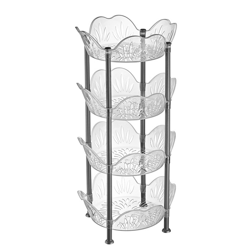ETAGERE 4 NIVEAUX 40X30X80 CM PLASTIQUE COULEUR TRANSPARENT